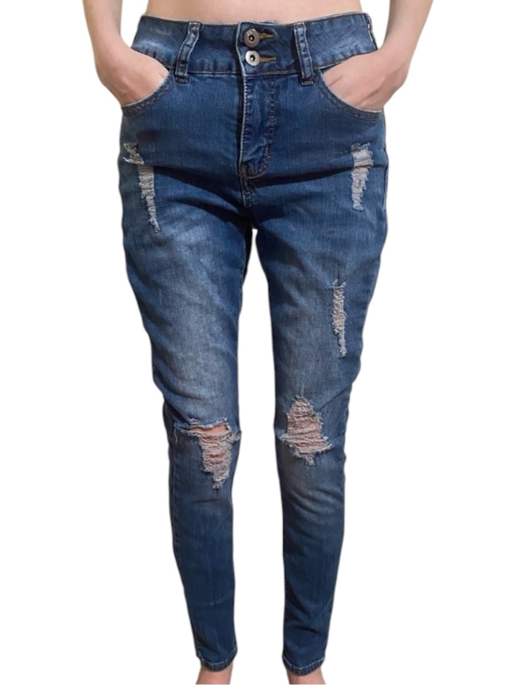 !it jeans Distressed high waist Dark Blue Skinny Jeans women’s size 4 denim